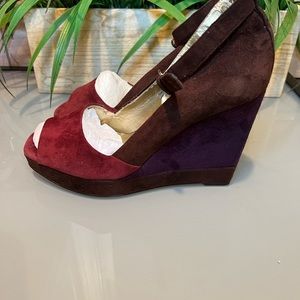 Multi Color Wedge Sandal